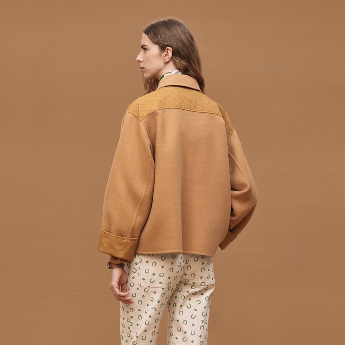 Beige Blond "Chaine d'Ancre" Short Coat