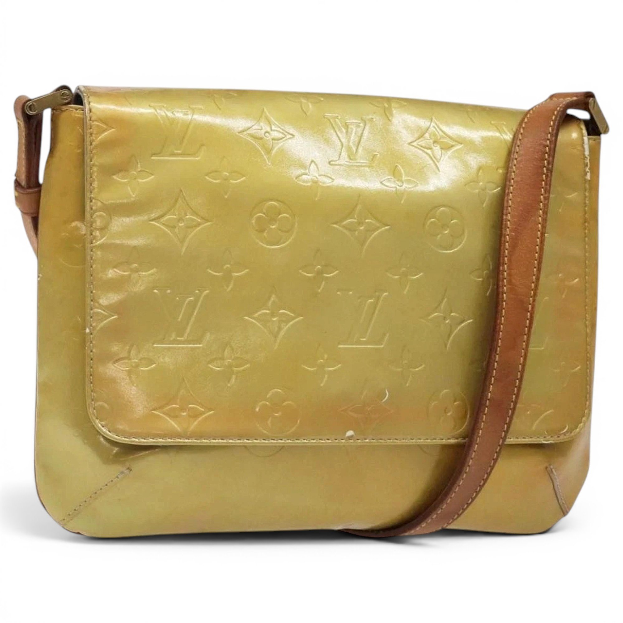 Patent leather handbag