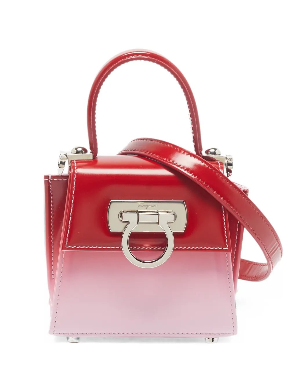 Ferragamo XS Iconic top-handle leather tote bag