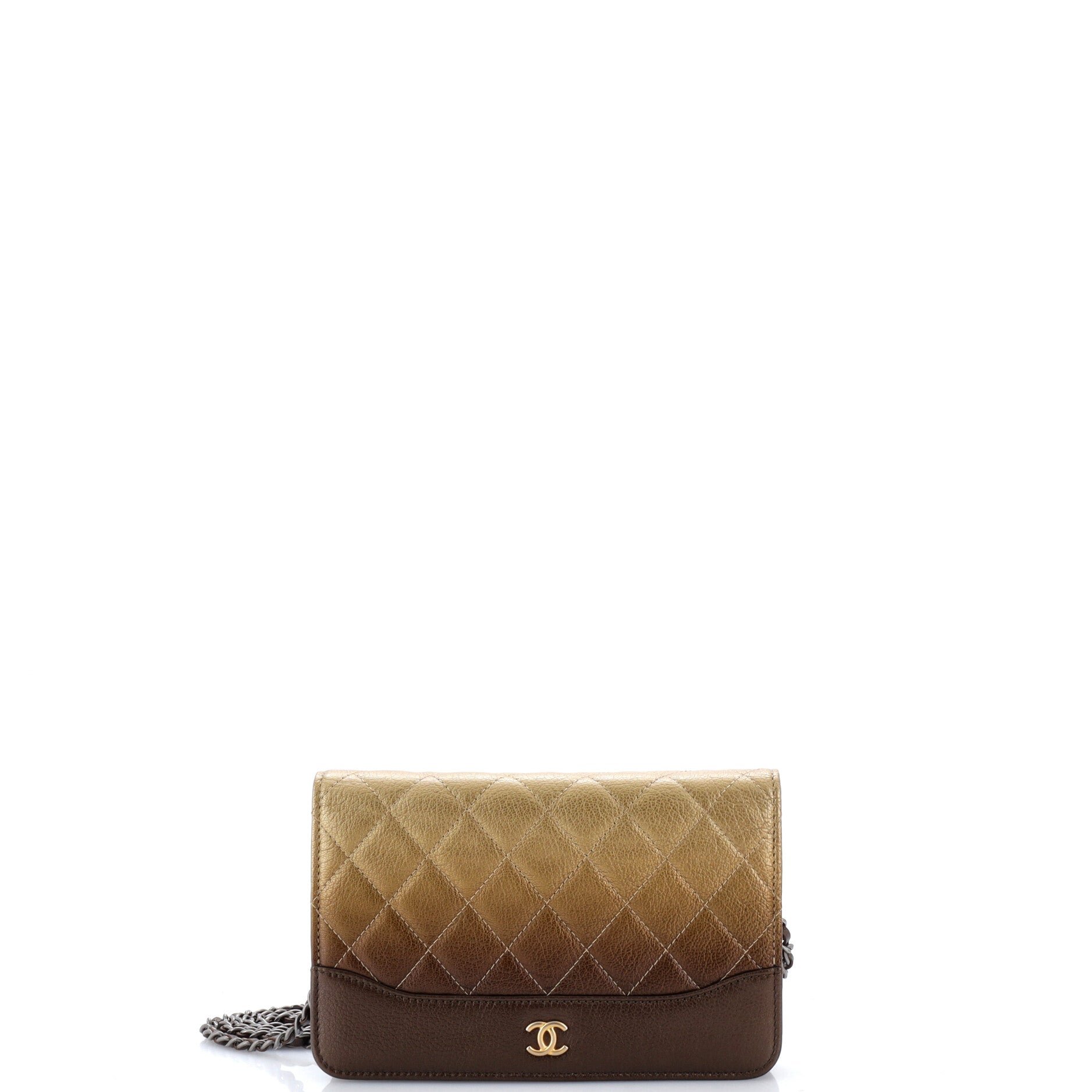 Gabrielle Wallet on Chain Quilted Aged Calfskin