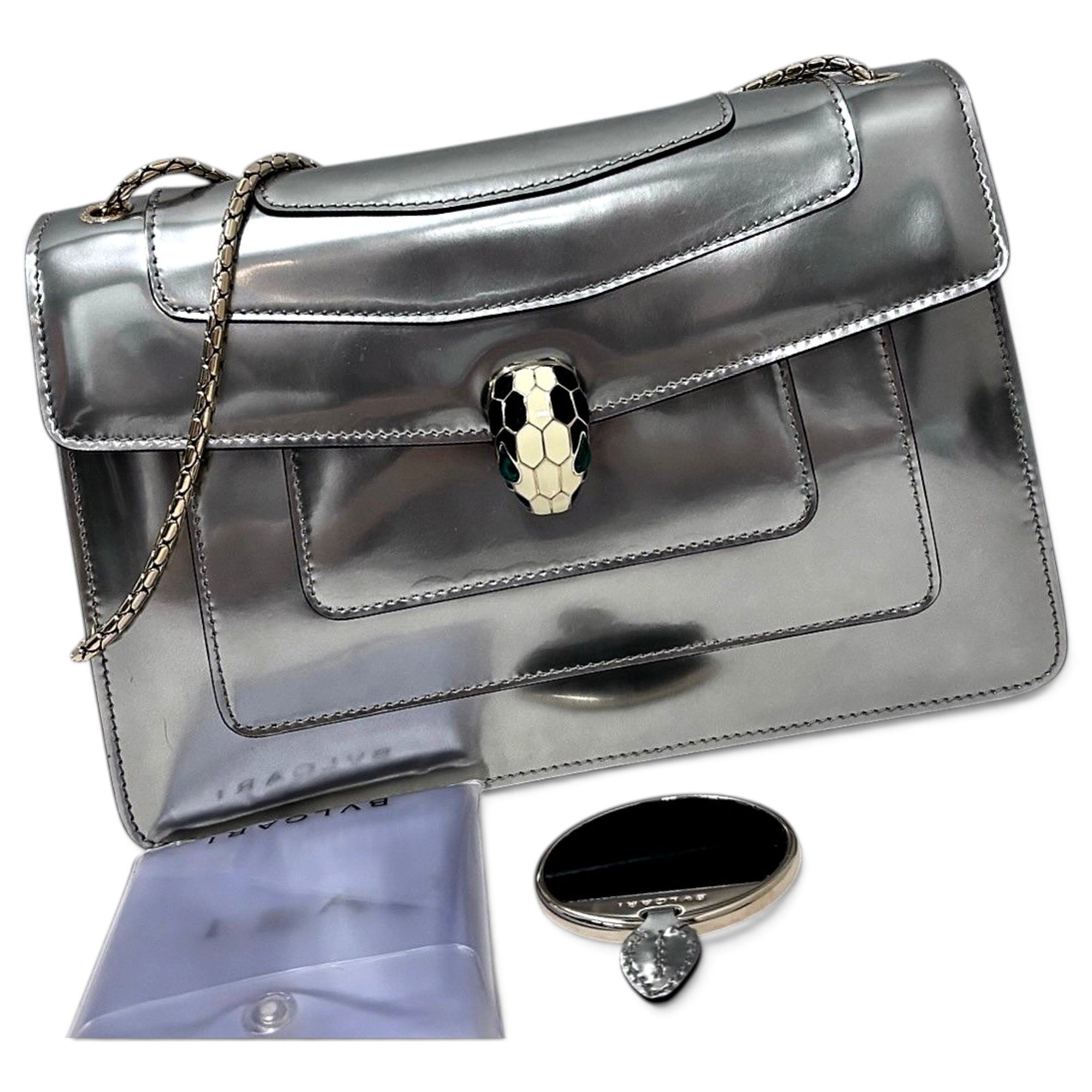 Serpenti leather handbag