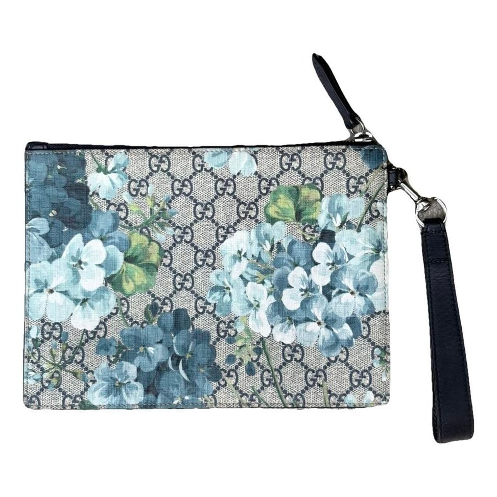 Leather clutch bag