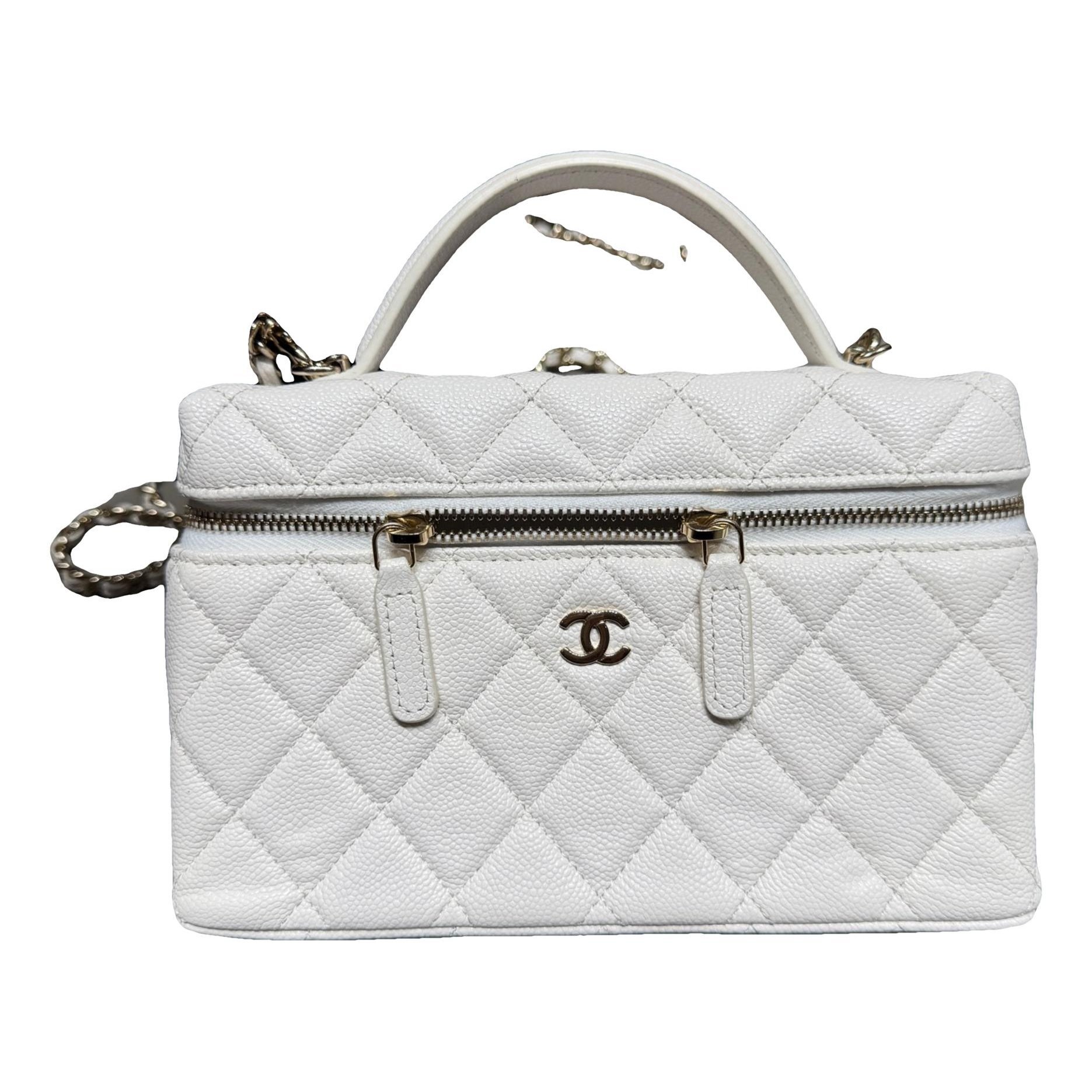 Vanity leather handbag