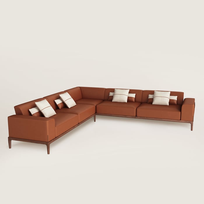 Fauve Sofa Sellier 5-seater Corner