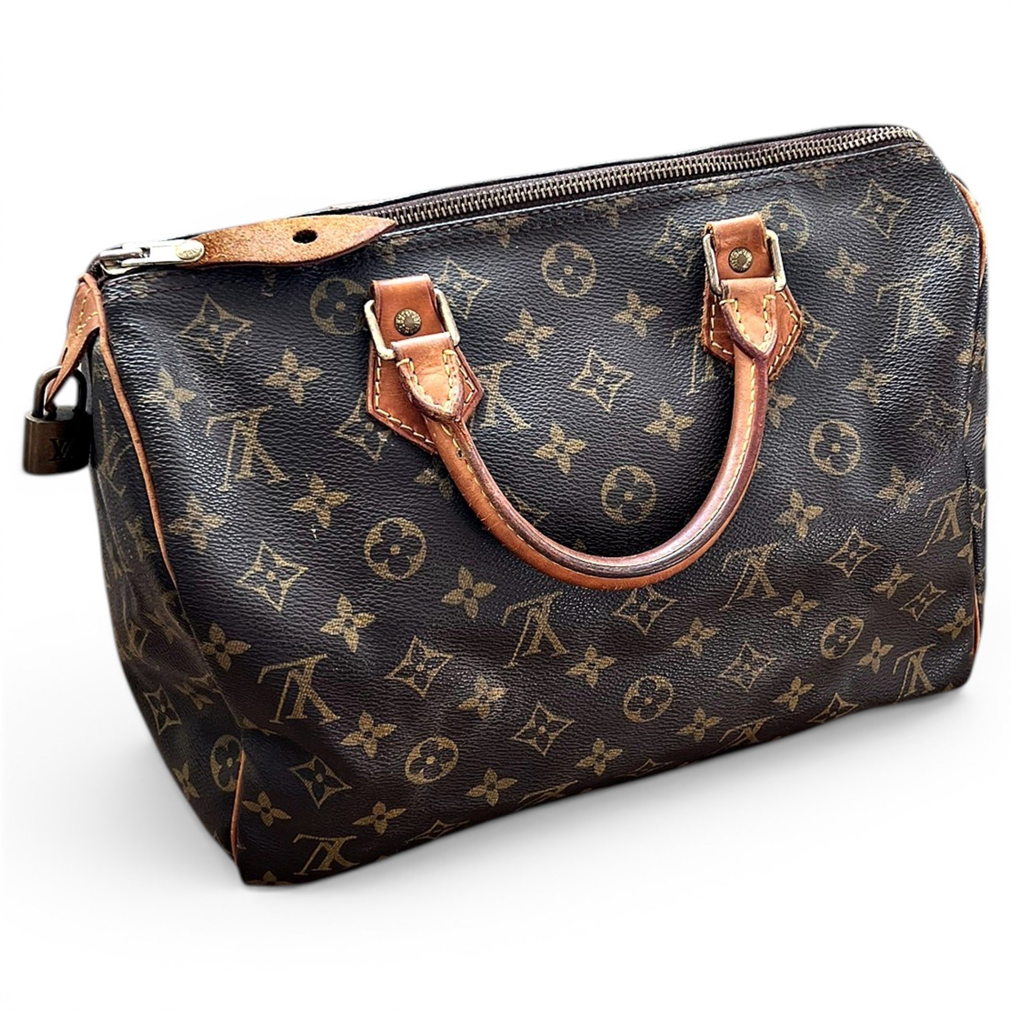 Speedy leather handbag