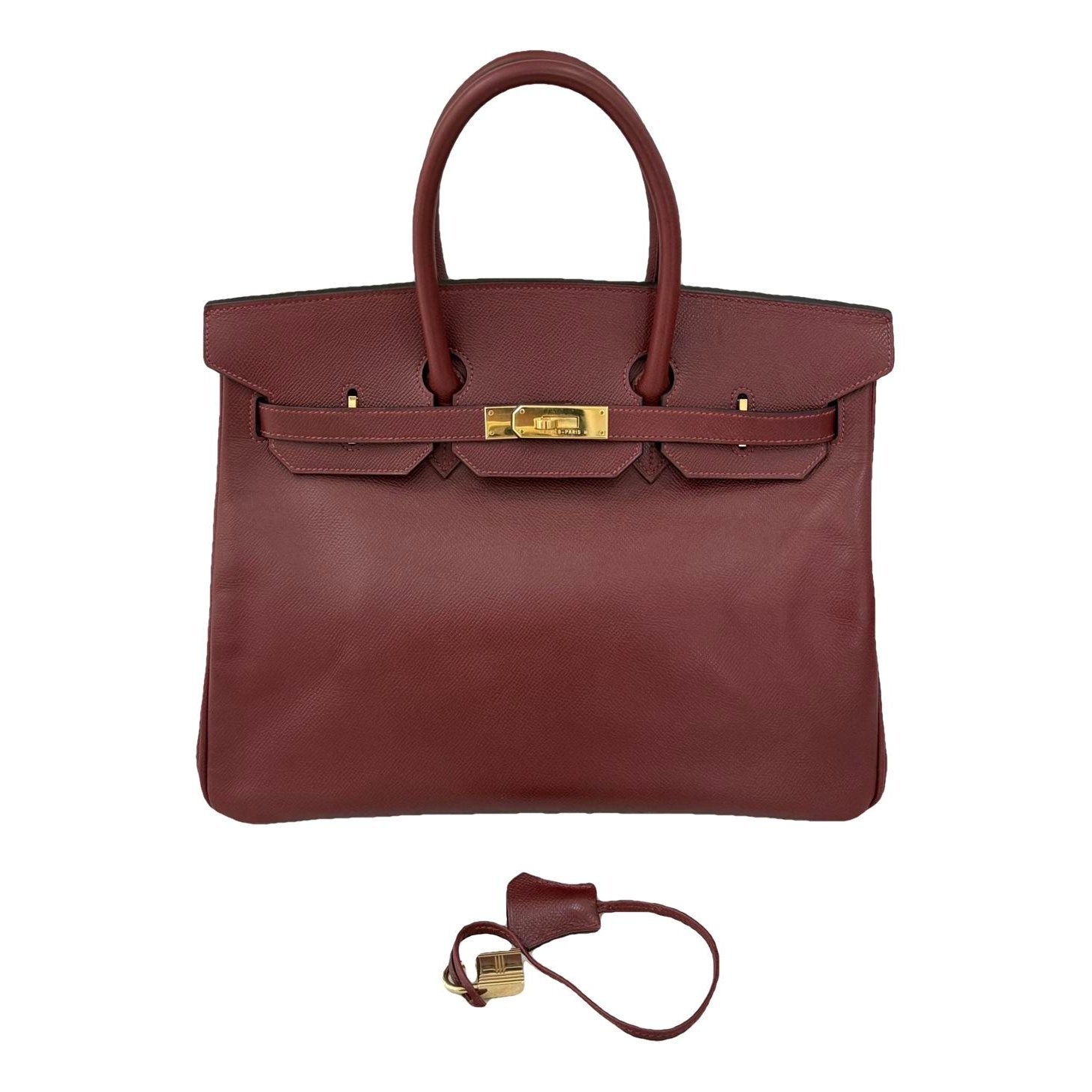 Hermes Birkin 35 Handbag Bordeaux Epsom Leather