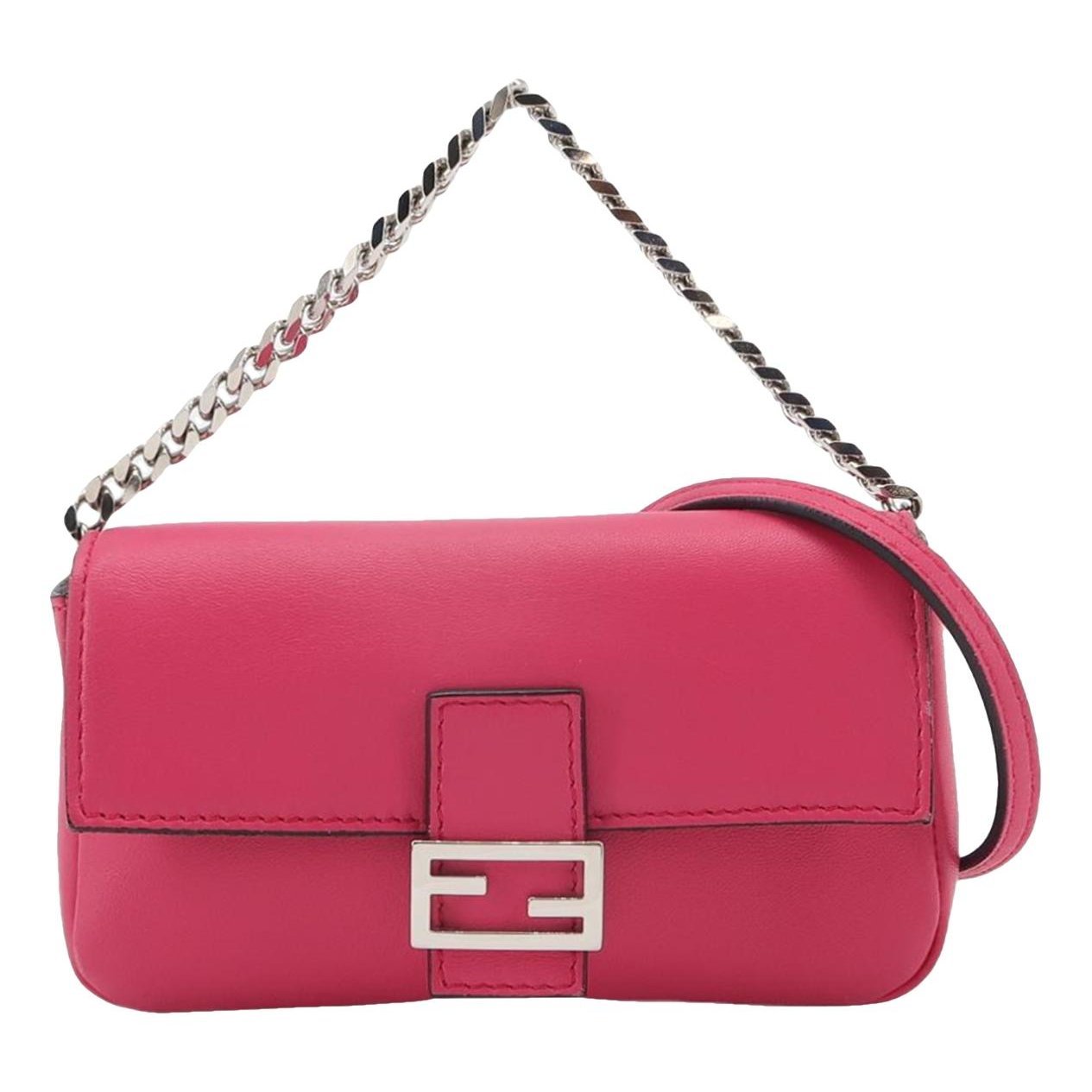 Baguette Chain Midi leather handbag