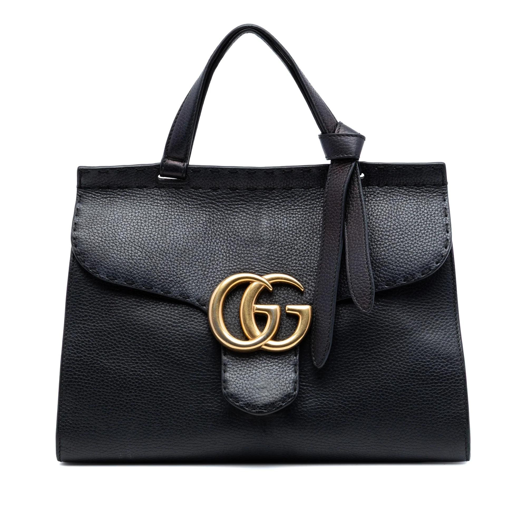 GG Marmont pony-style calfskin satchel