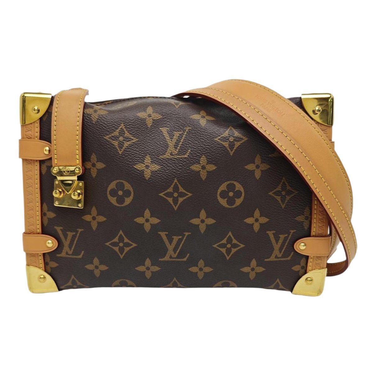 Side Trunk leather crossbody bag