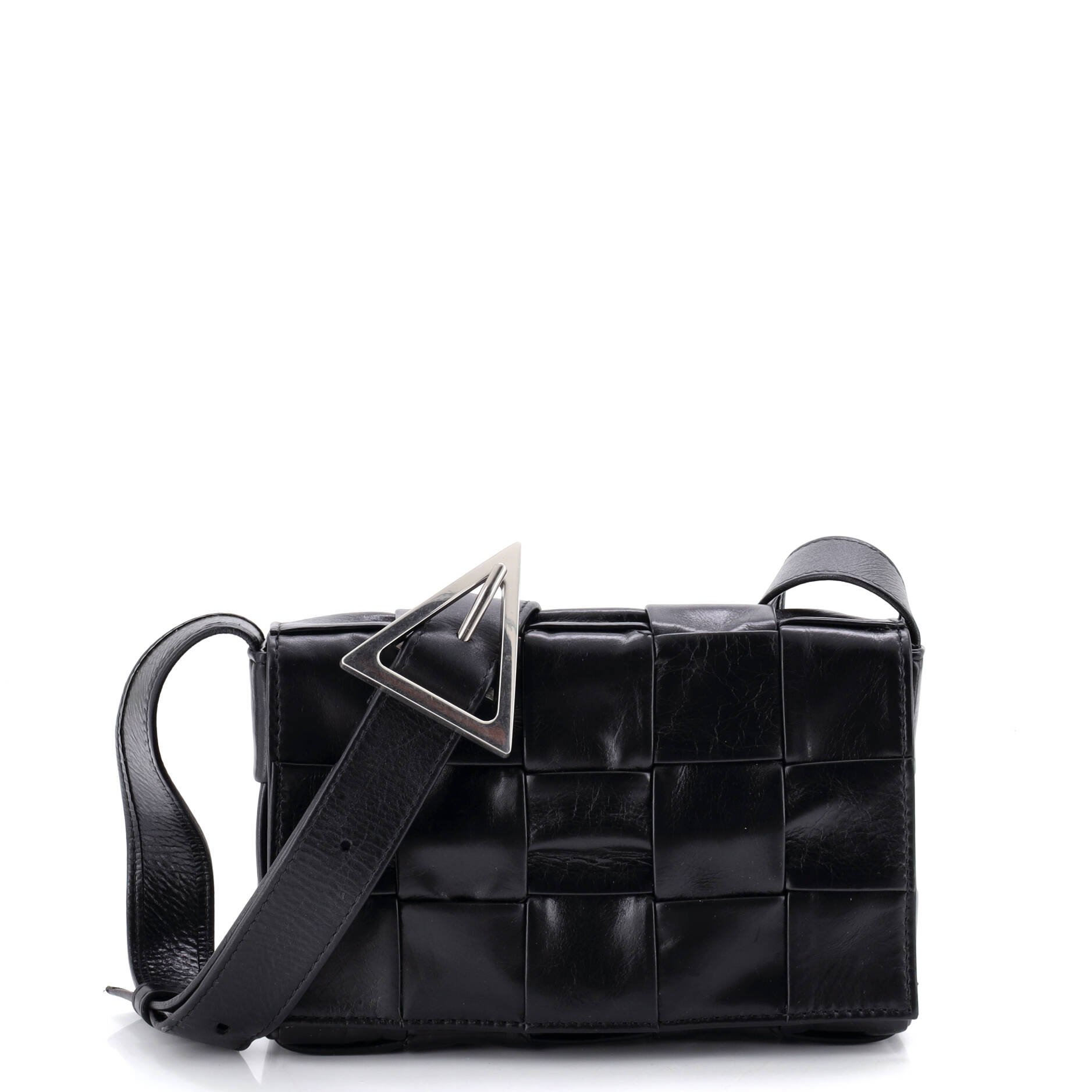 Bottega Veneta Cassette Crossbody Bag Maxi Intrecciato Leather Small