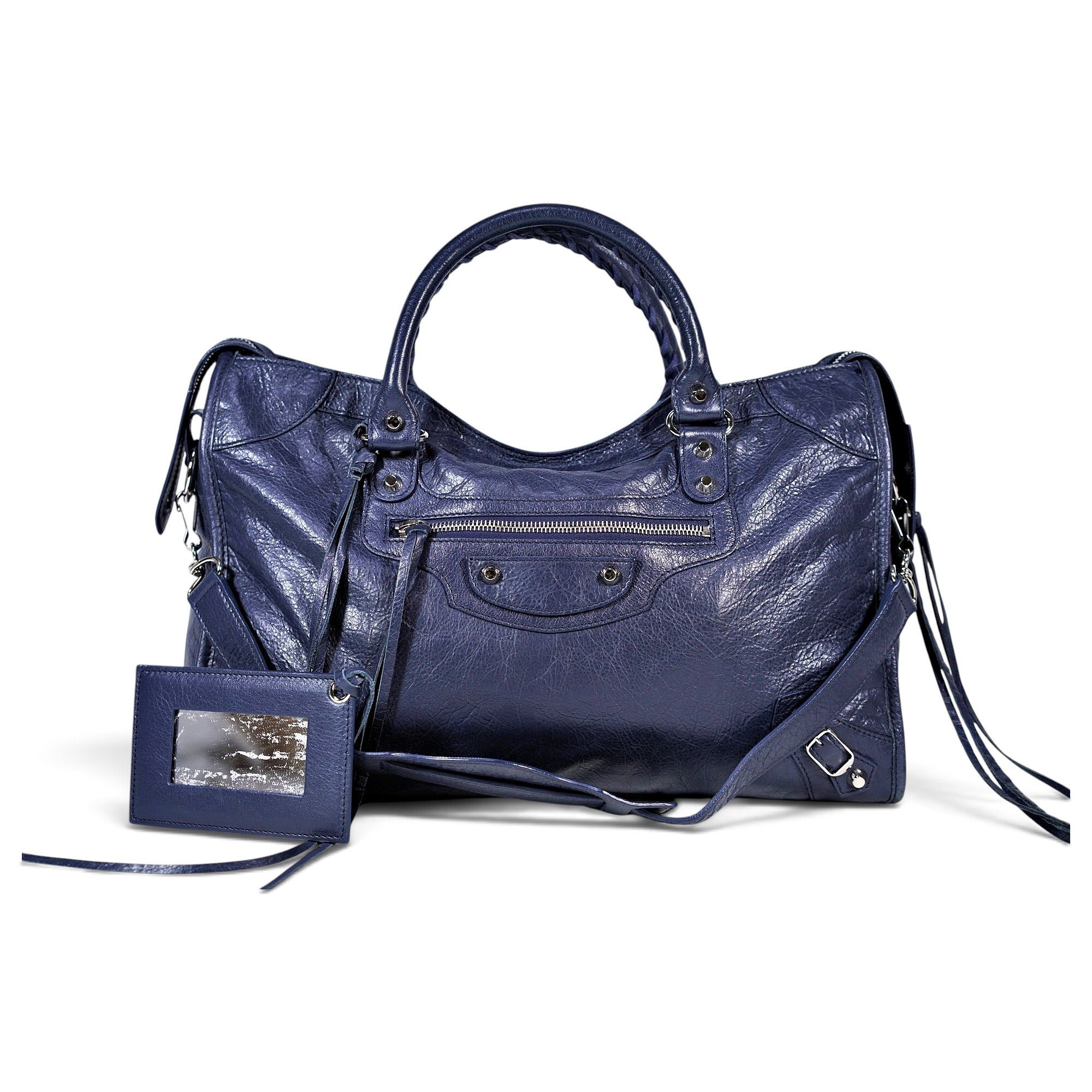 City leather handbag