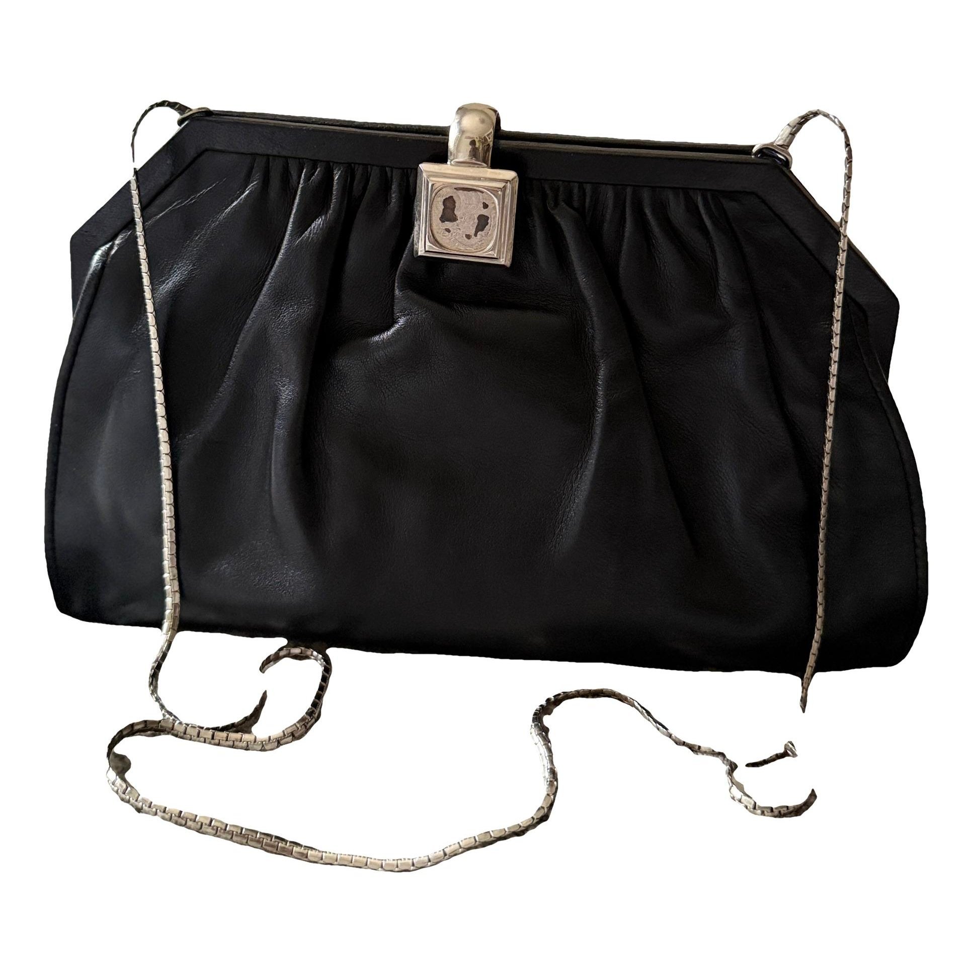 Leather clutch bag