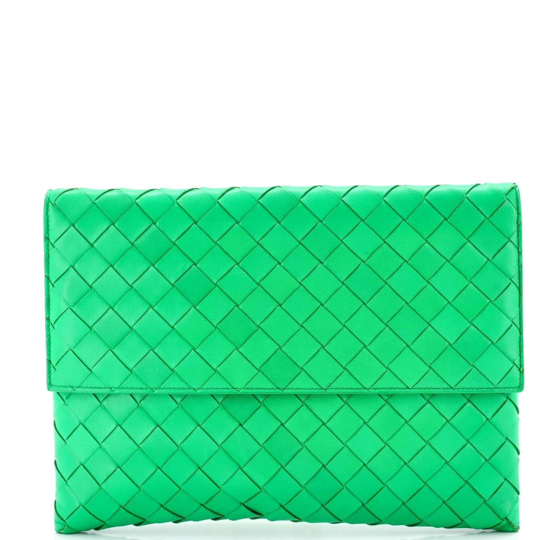 Leather clutch bag