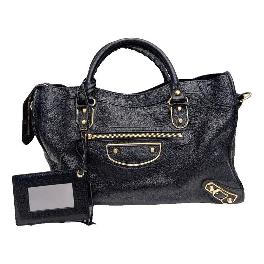 Classic Metalic leather handbag