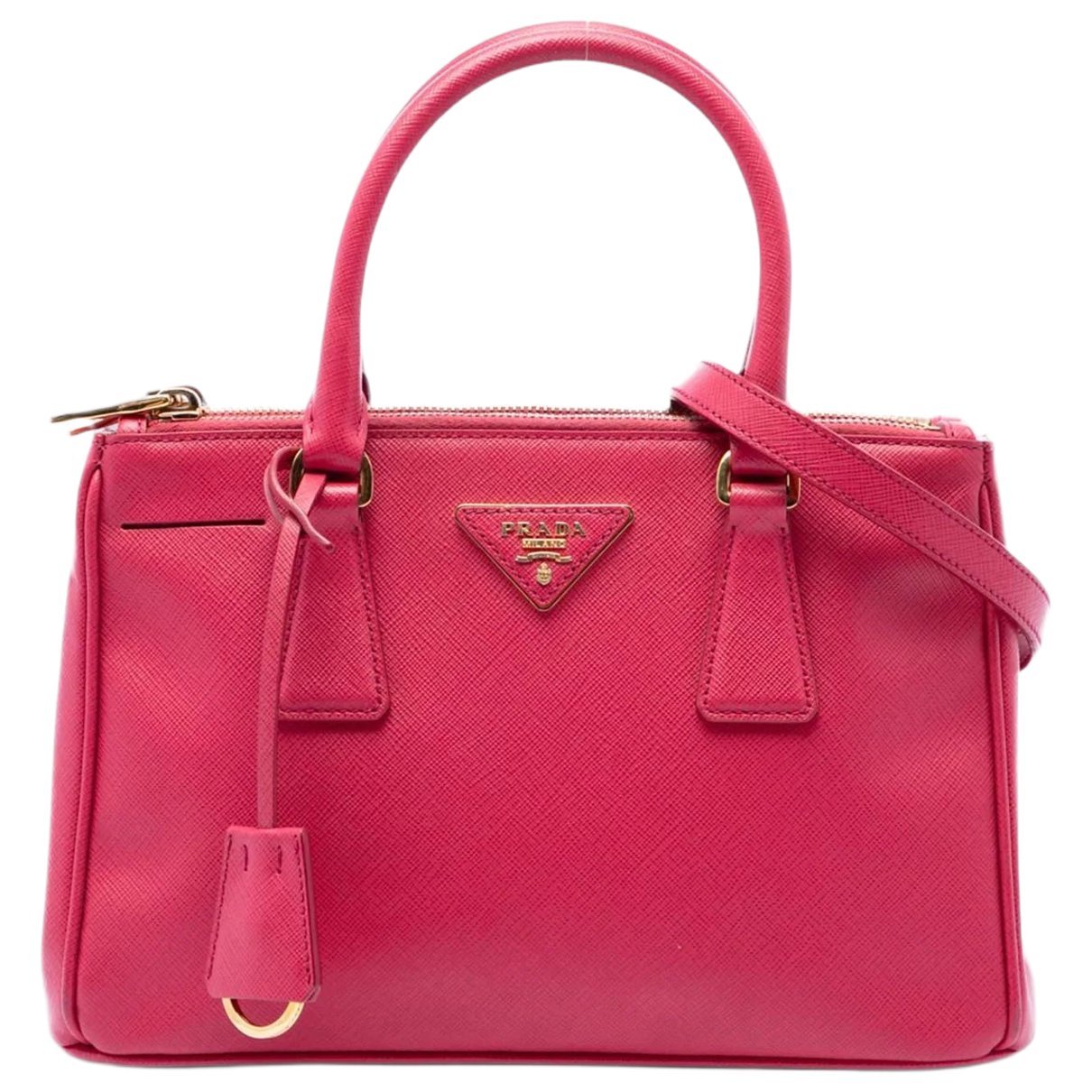Double leather satchel