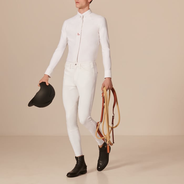 Blanc Calça De Montaria Jump