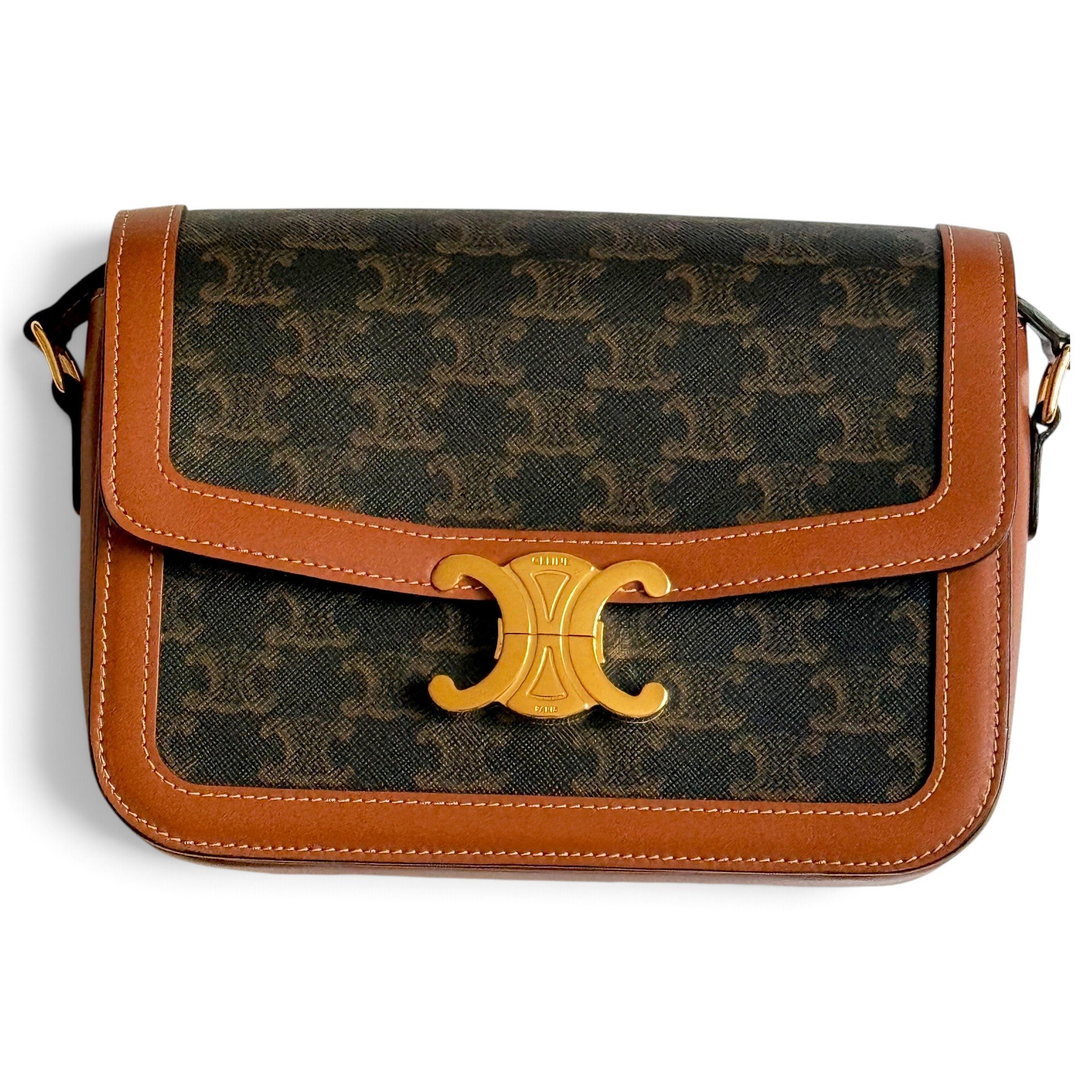 Triomphe leather handbag