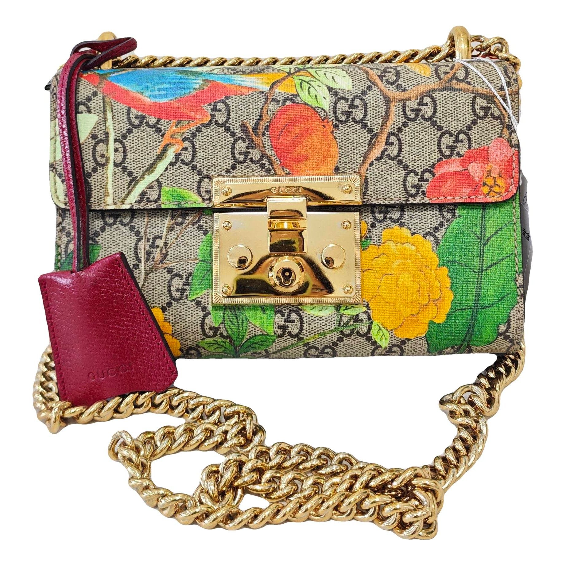 Padlock leather handbag