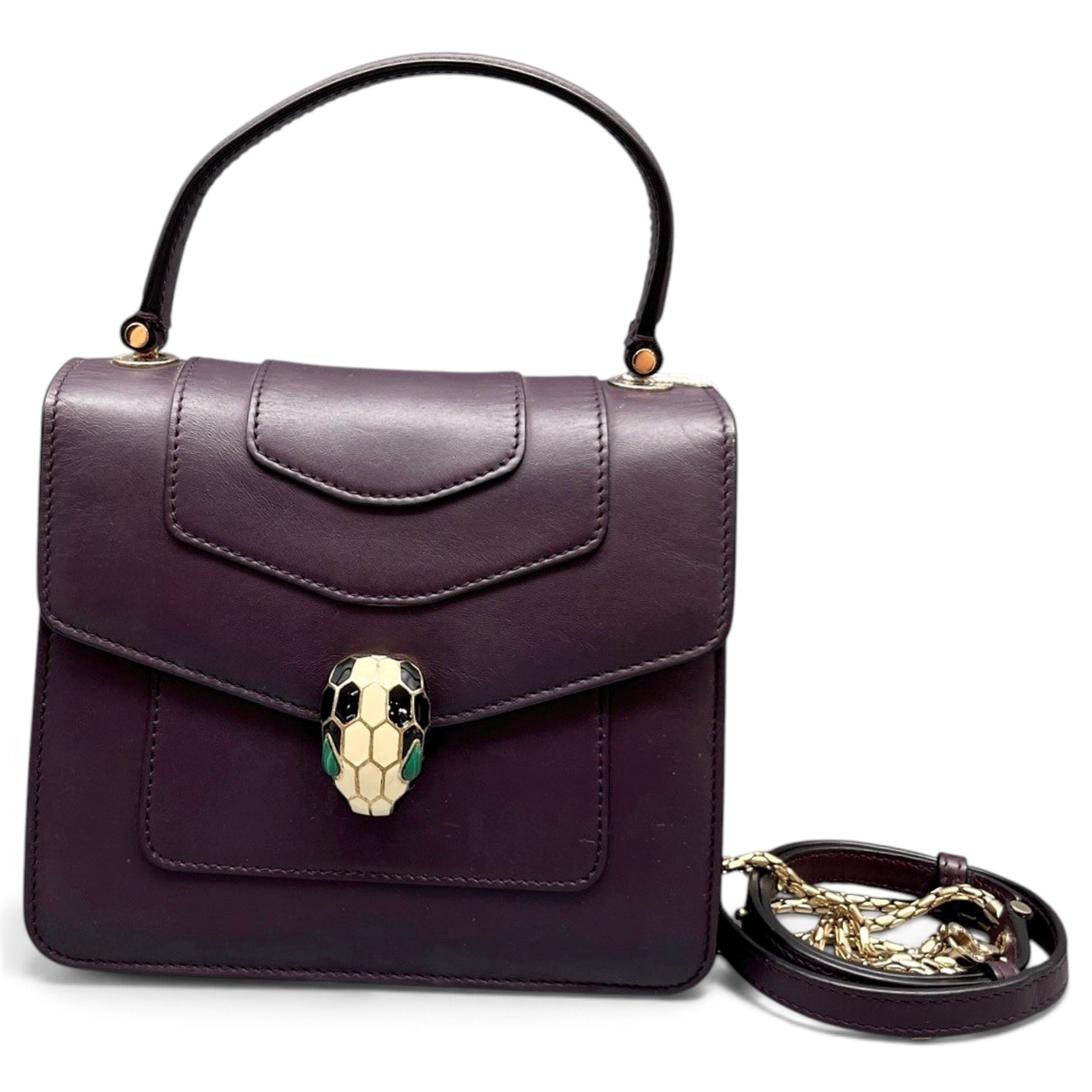 Serpenti leather handbag