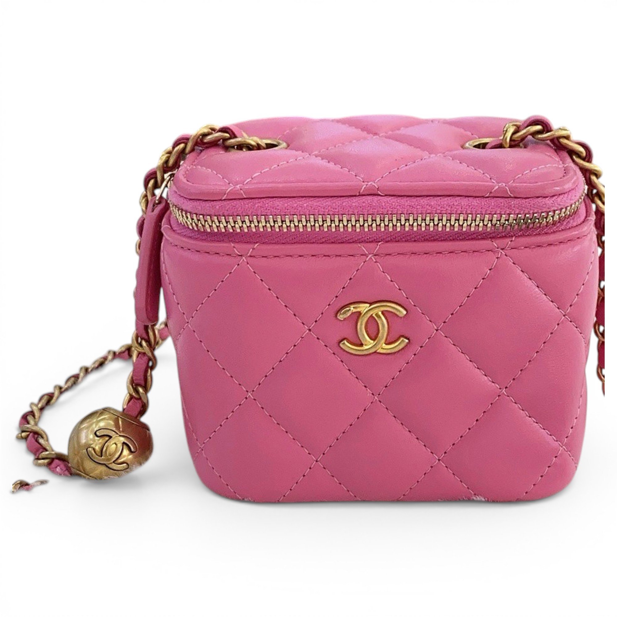 Vanity leather handbag