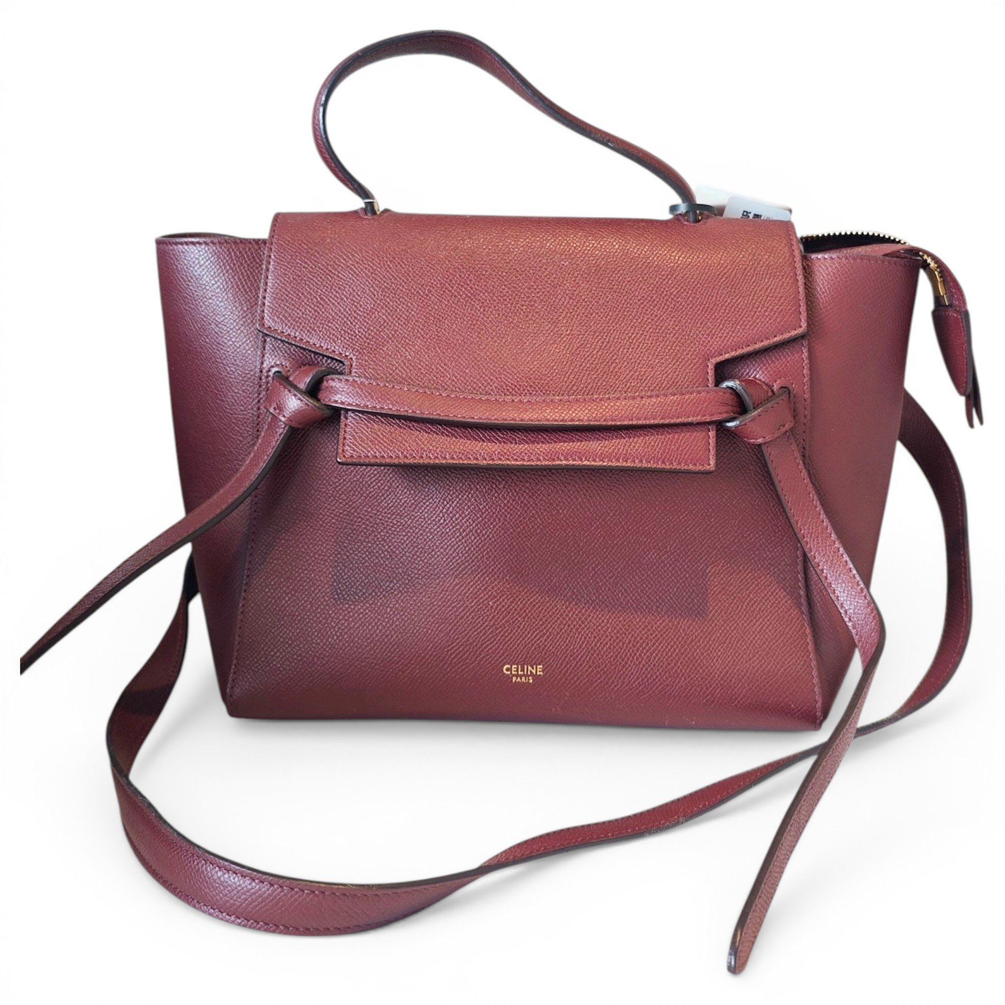 Belt leather handbag