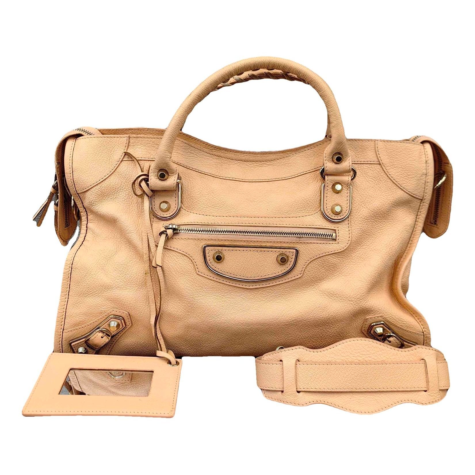 City leather handbag