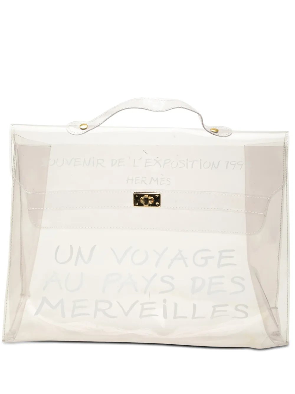 20th Century Vinyl Souvenir De L Exposition Kelly handbag
