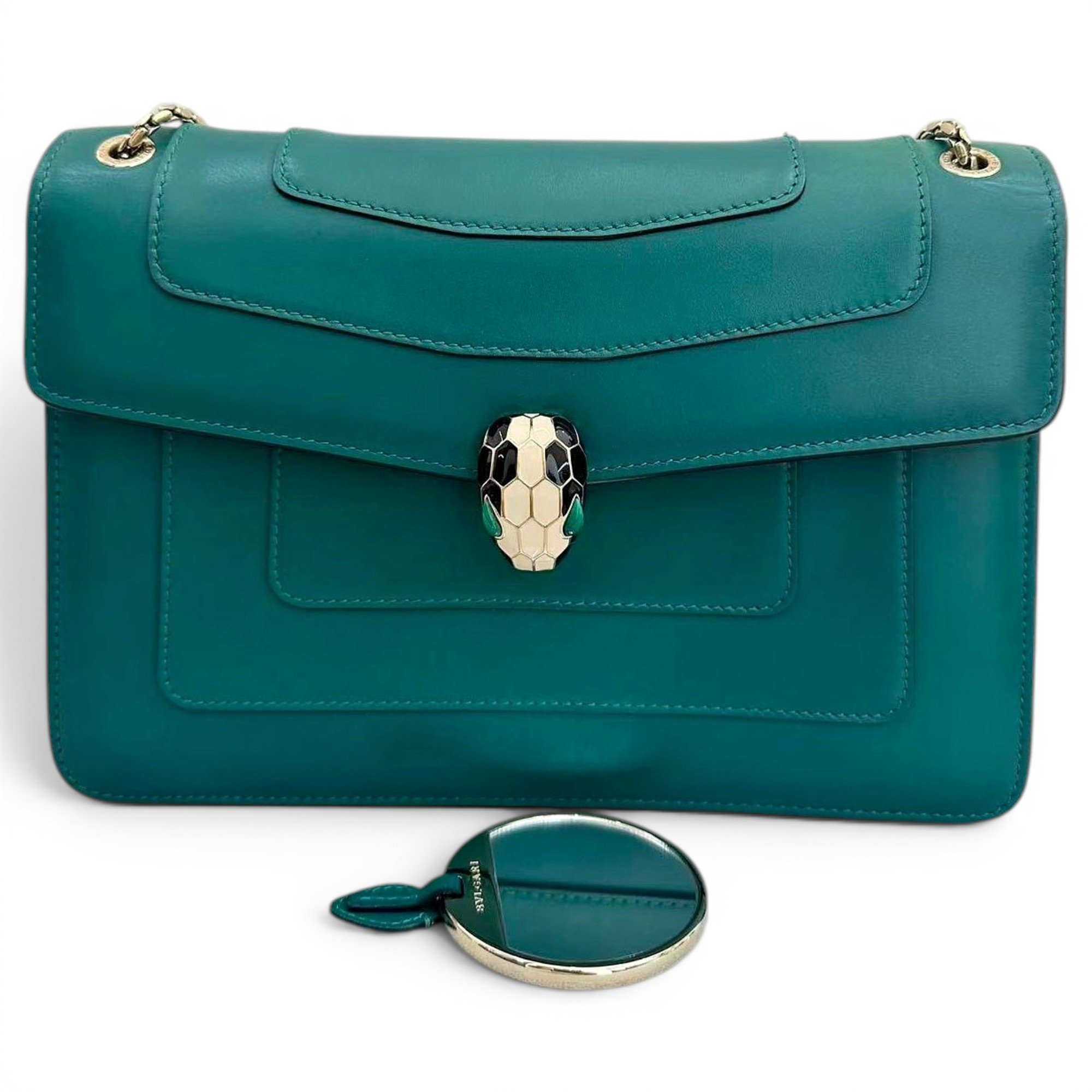 Serpenti leather handbag