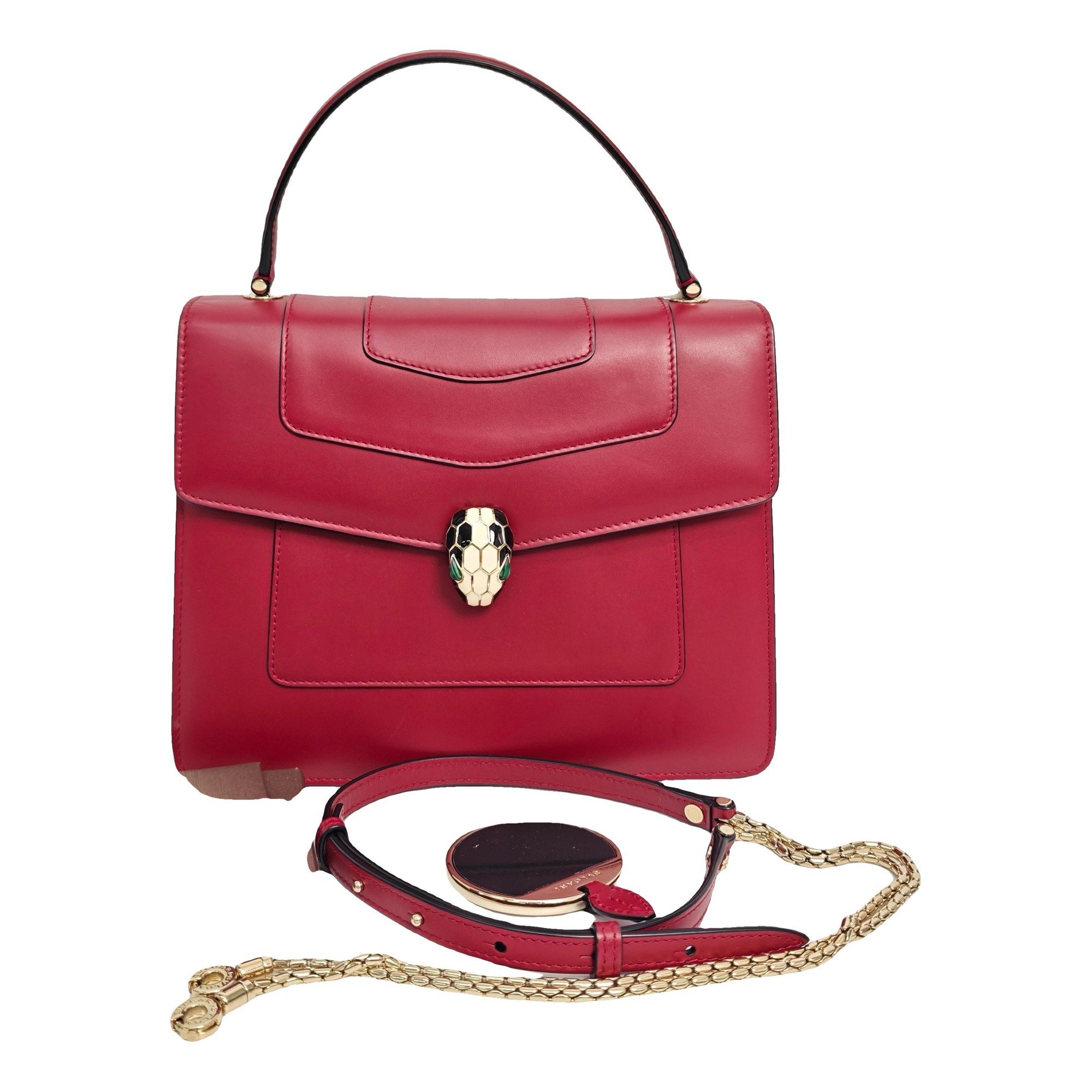 Serpenti leather handbag