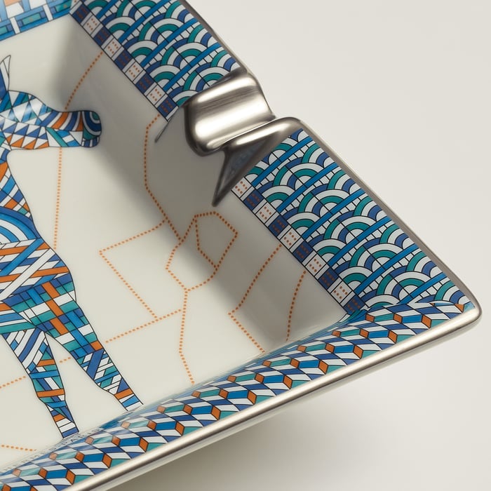 Bleu Cobalt Cheval Deco Ashtray