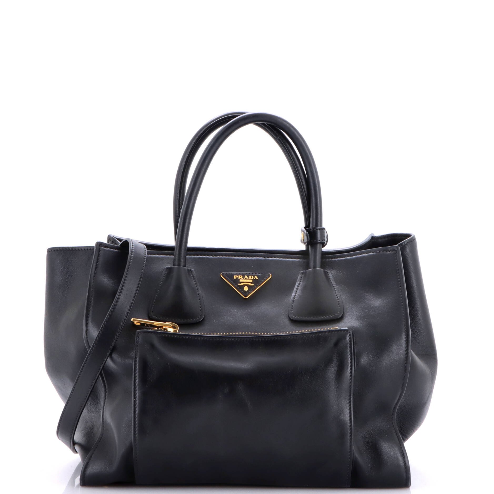 Front Pocket Wing Convertible Tote Soft Calf