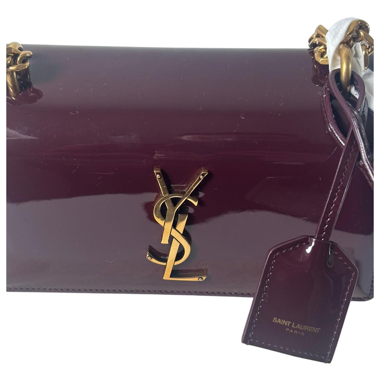 Sunset patent leather crossbody bag
