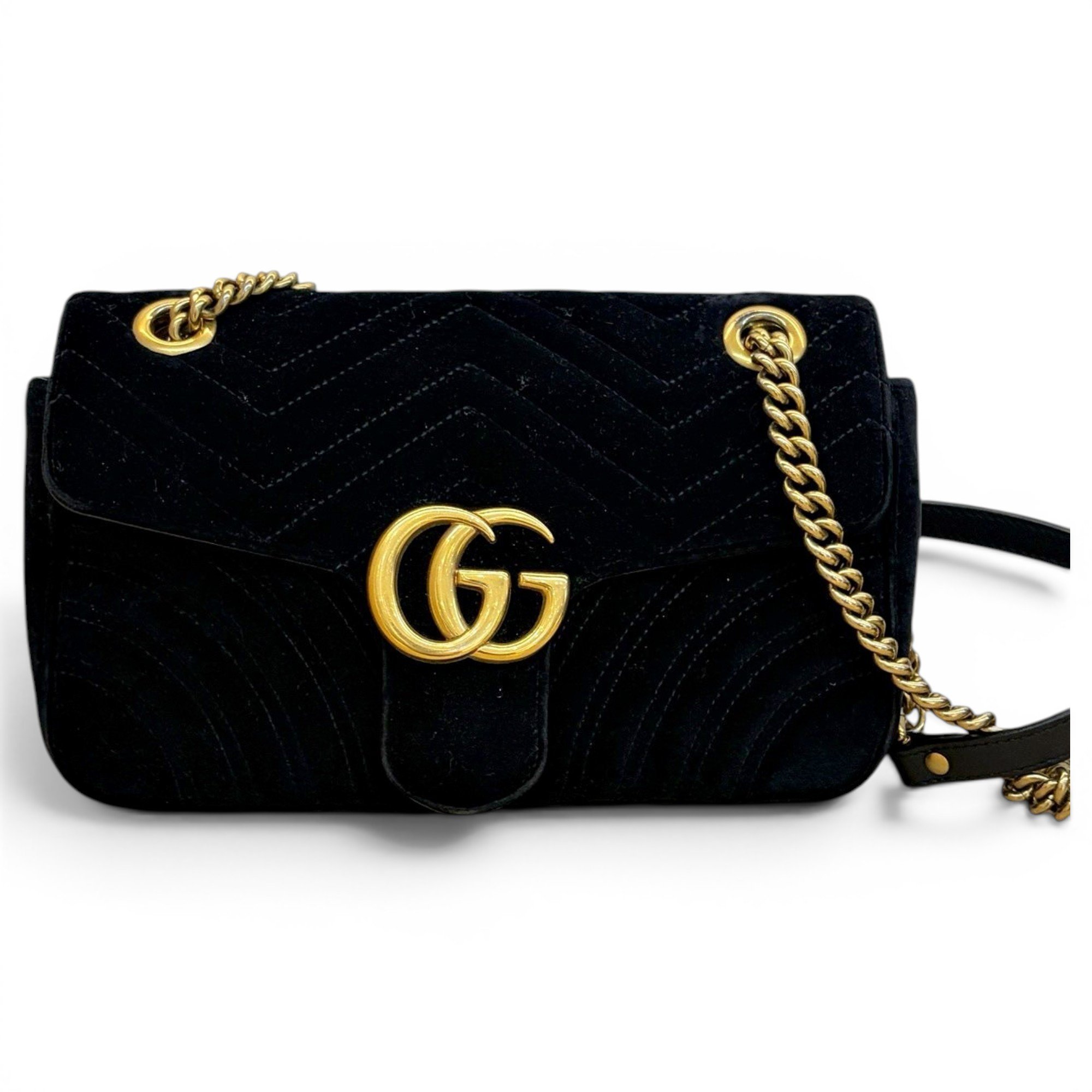 GG Marmont Accordion velvet handbag
