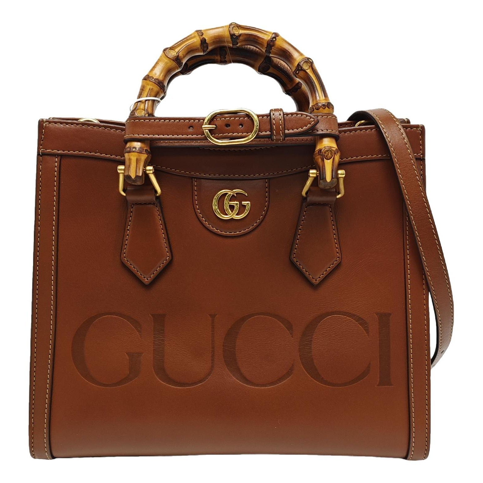 Diana Bamboo leather handbag