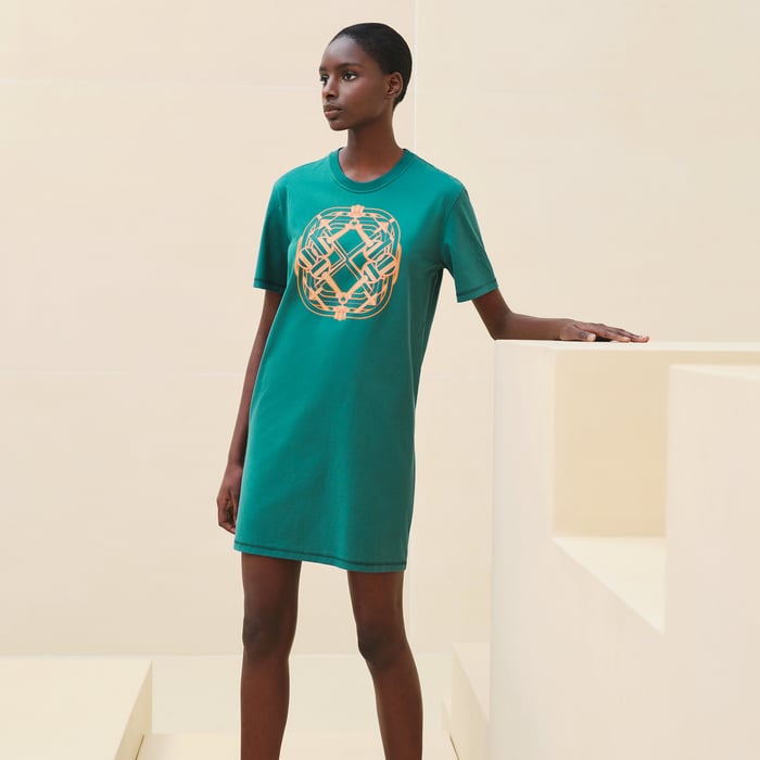 Vert Acanthe "Mors a Jouets" T-shirt Dress