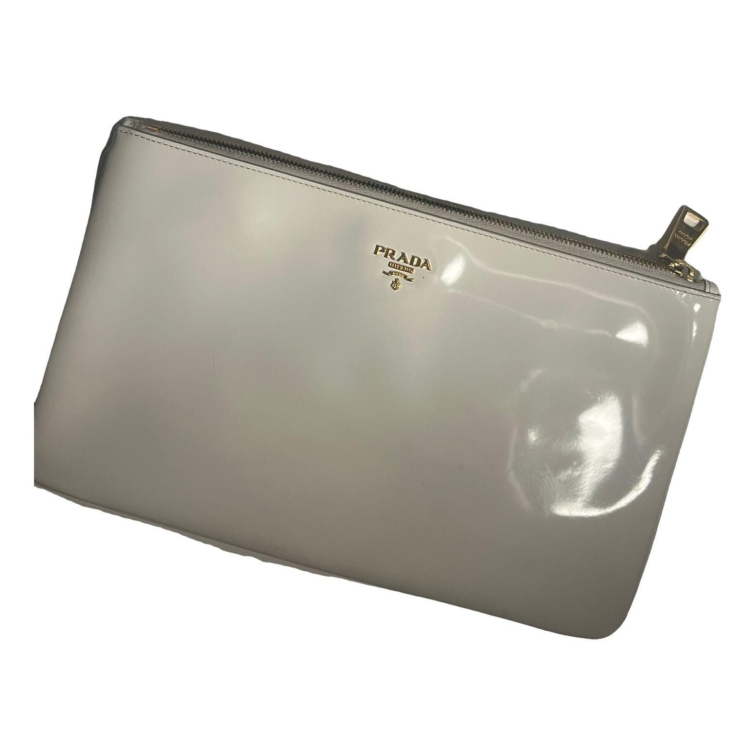 Leather clutch bag