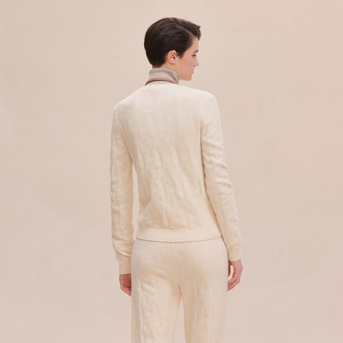 Blanc Naturel "H" Long-sleeve Sweater
