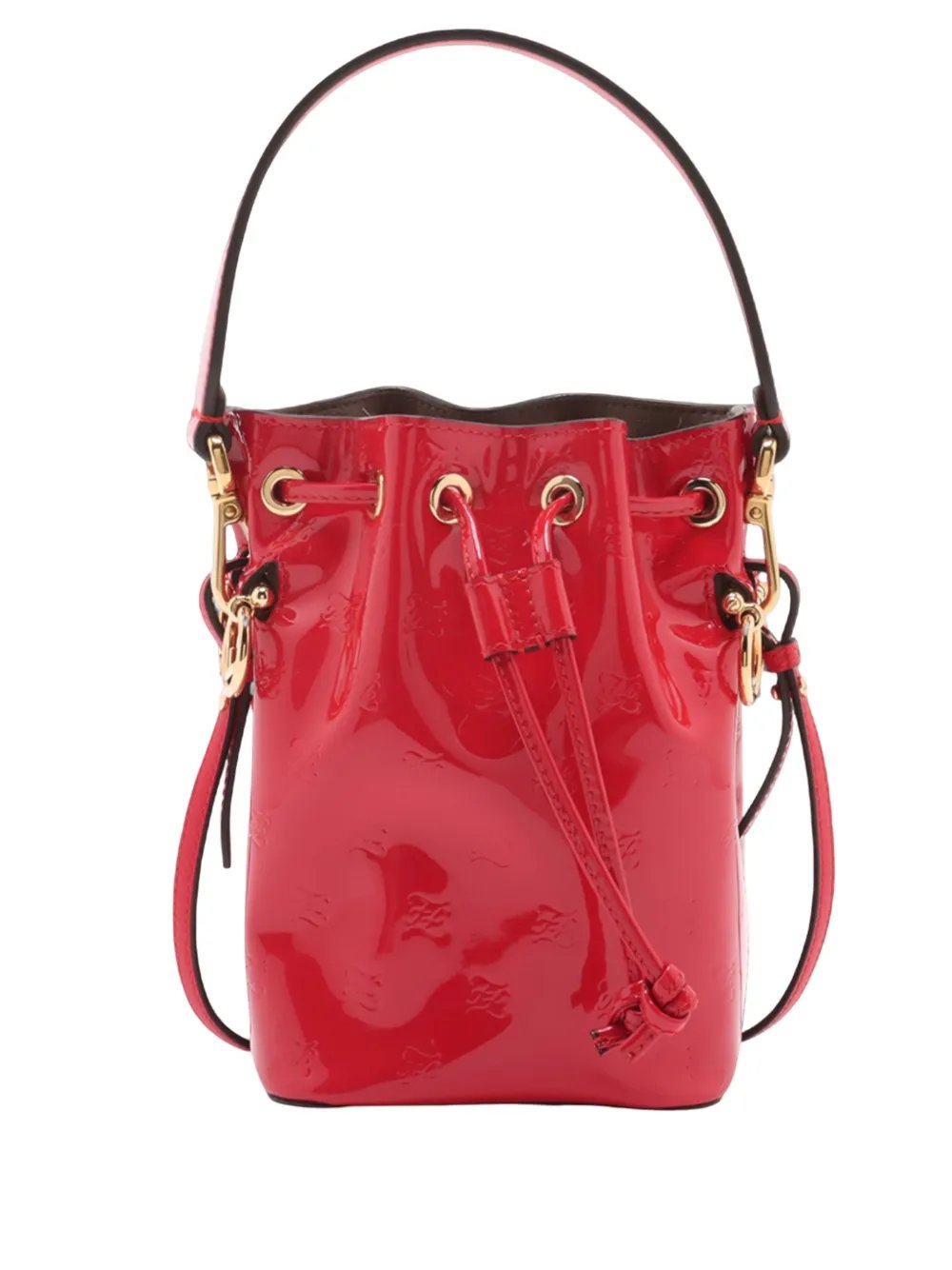 2000 Mini Patent Mon Tresor Bucket Bag satchel