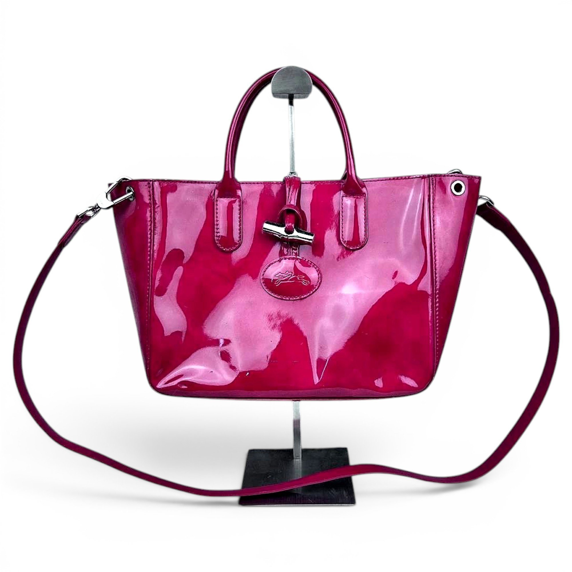Roseau patent leather crossbody bag