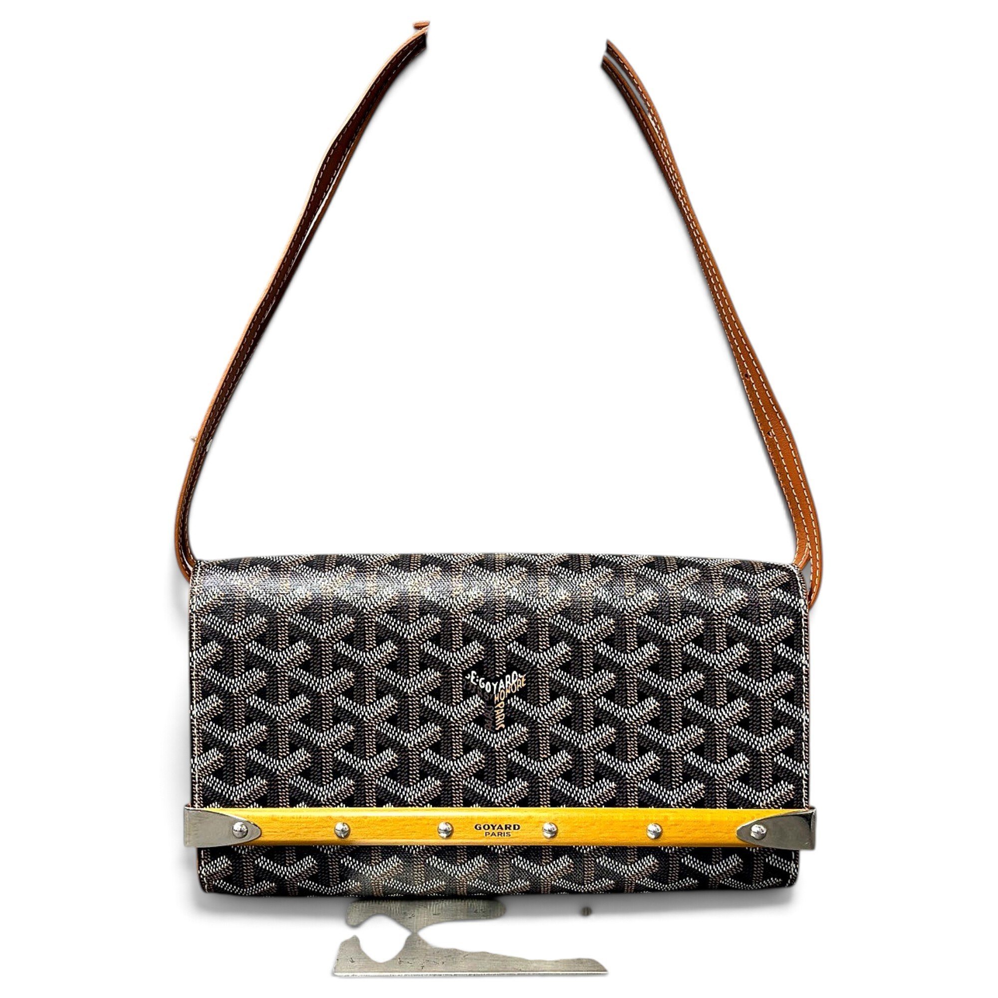Goyard Monte-Carlo leather handbag