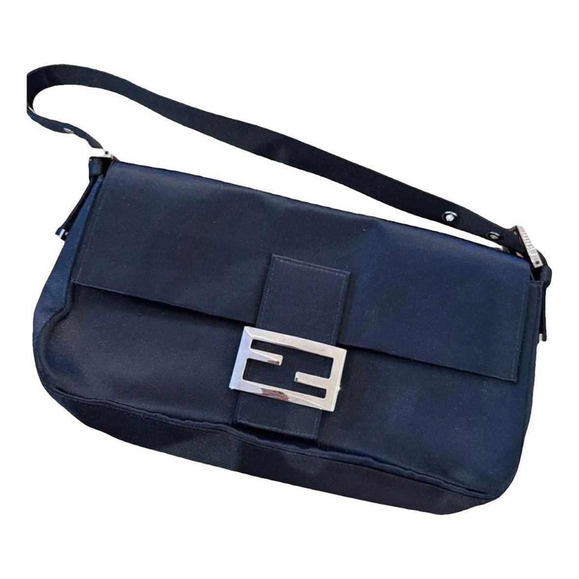 Baguette silk handbag