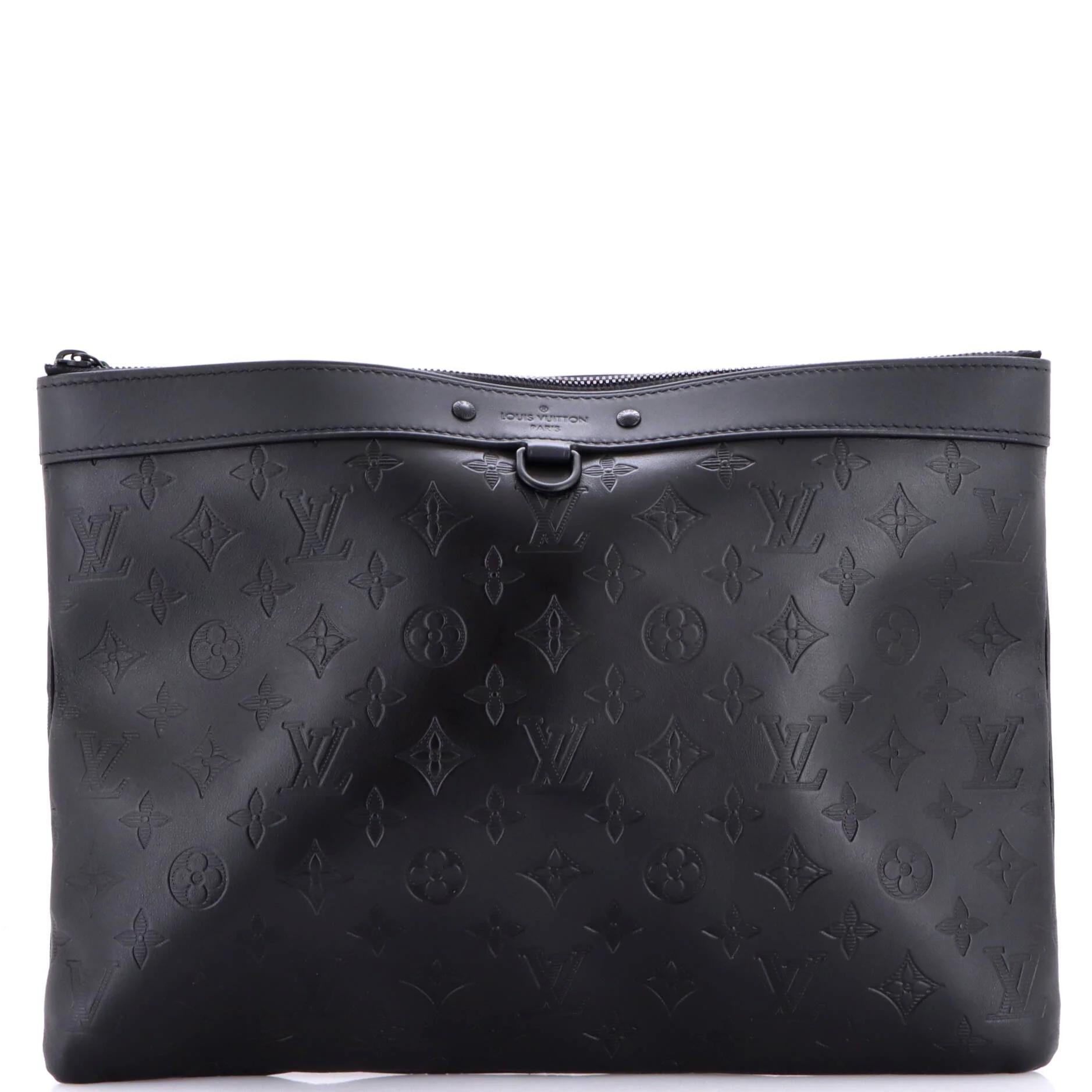 Leather clutch bag