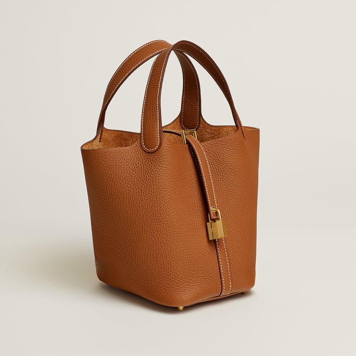 Gold Picotin Lock 18 Bag