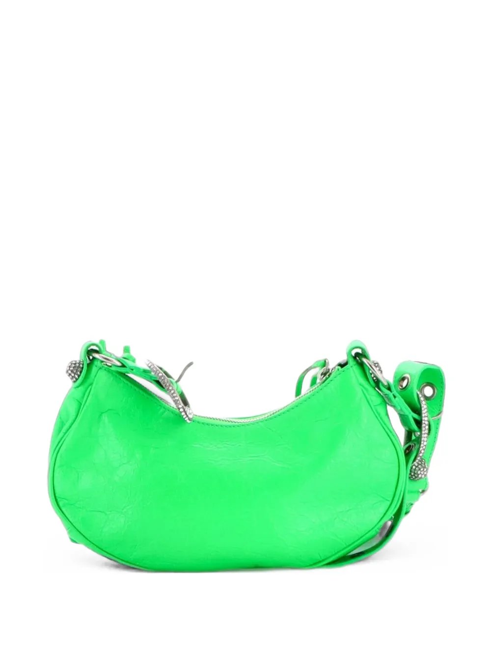Le Cagole Giant Studs Leather with Crystals XS shoulder bag