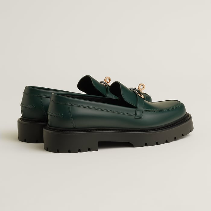 Vert Bouteille Icone Loafer