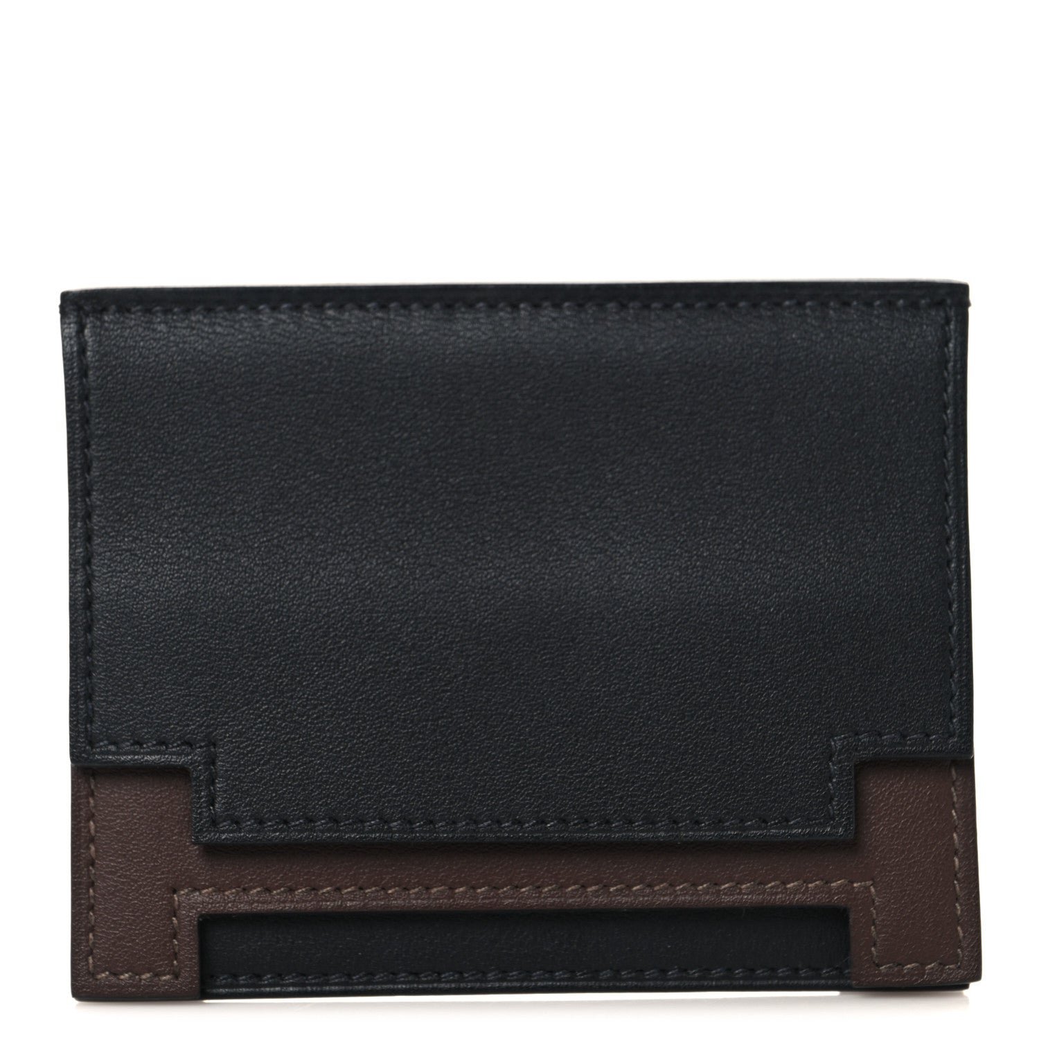 Hermes Swift Multiplis Card Holder Black Chocolate