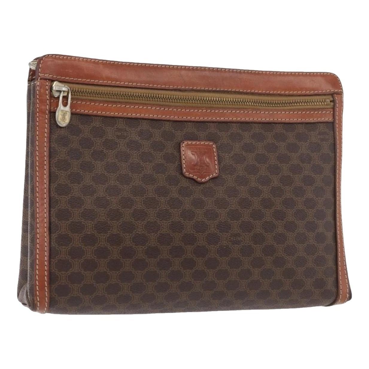 Leather clutch bag