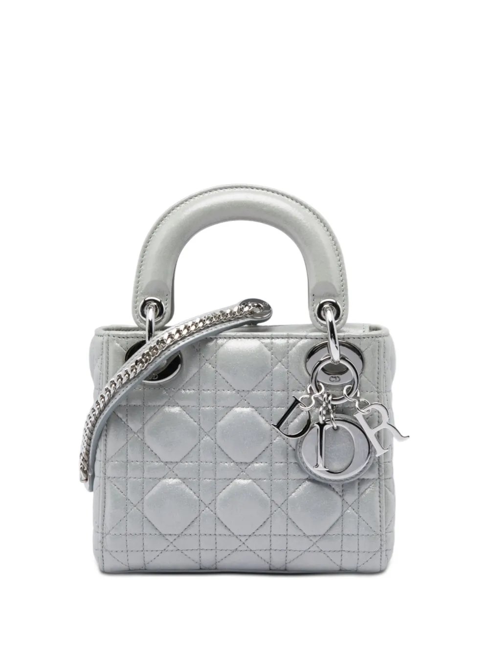 2016 Mini Iridescent Lambskin Cannage Lady Dior satchel