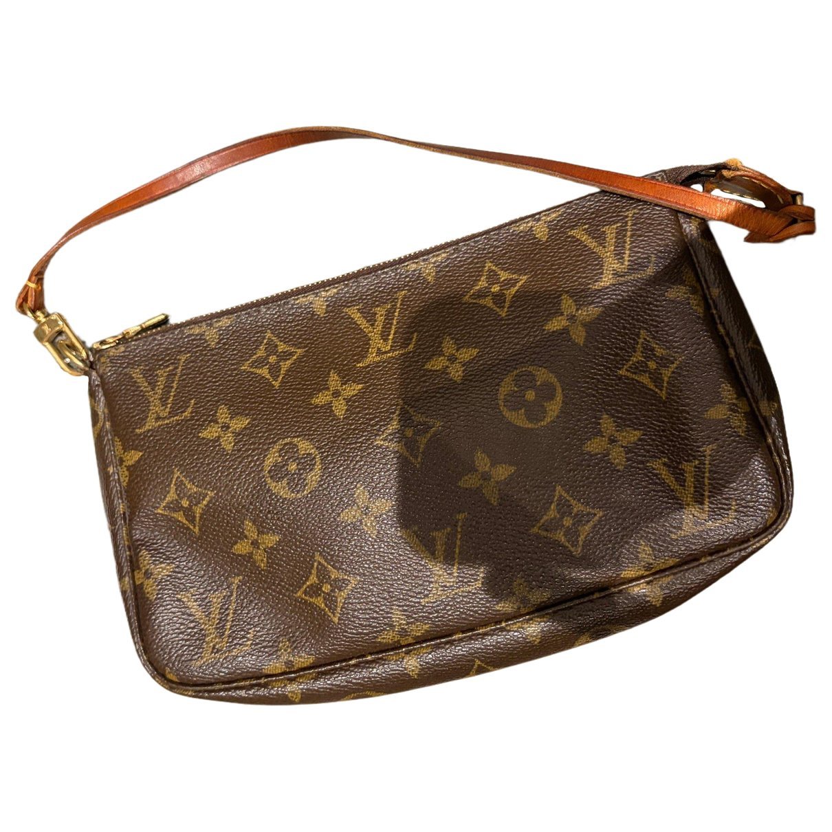 Leather clutch bag