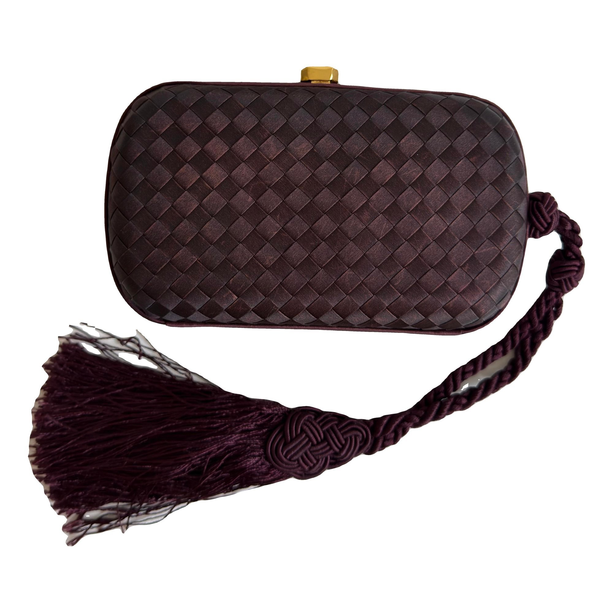 Pochette Knot silk clutch bag